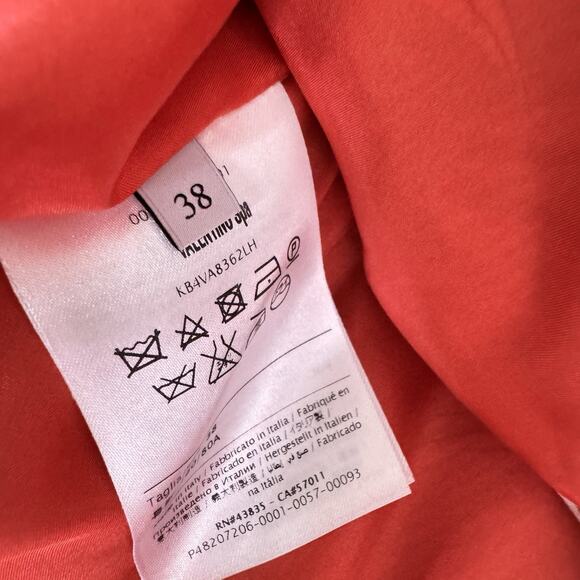 Valentino Silk Shirt Dress Red Floral Print Size IT 38 / US 2 NWT Made in Italy - Picture 13 of 15